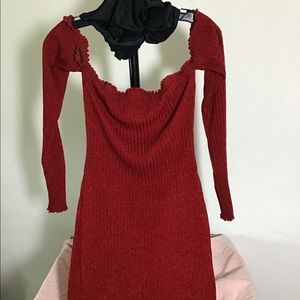 Stunning knit shoulderless dress